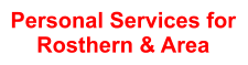 Personal Services for Rosthern & Area